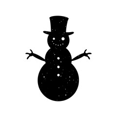 Snowman Silhouette vector illustration
