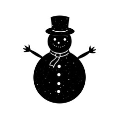Snowman Silhouette vector illustration