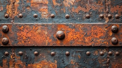 Rusty Metal Texture: Weathered Steel with Rivets