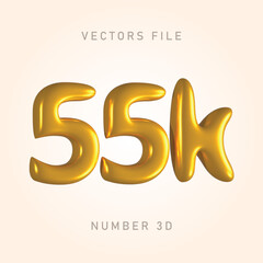 55k gold color, shiny and clean