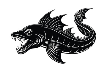 leviathan-vector-illustration-on-white-background 