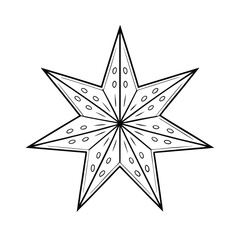 Obraz premium black and white star