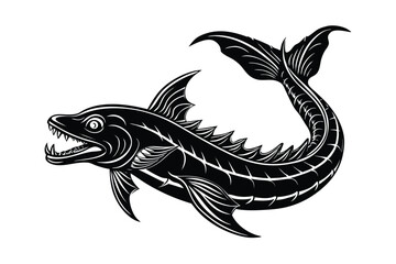 leviathan-vector-illustration-on-white-background 