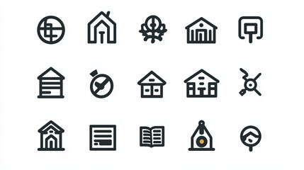 Minimalist Icon Set: A collection of clean, simple icons, perfect for digital design, user interfaces, and creating versatile visual elements.