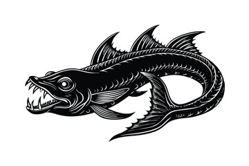 leviathan-vector-illustration-on-white-background 