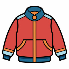 vector illustration of a winter coat