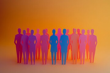 Obraz premium Diverse Team Standing Together Inclusive Corporate Teamwork