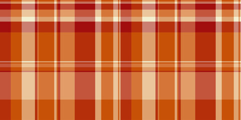 Newborn tartan check plaid, drawing background pattern vector. Picnic blanket texture textile seamless fabric in orange and red colors.