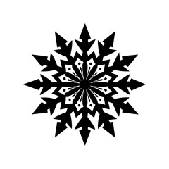 Snowflake Silhouette vector illustration