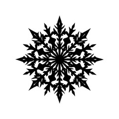 Snowflake Silhouette vector illustration