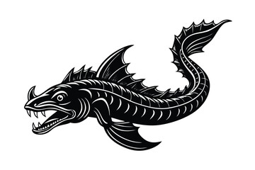 leviathan-vector-illustration-on-white-background 