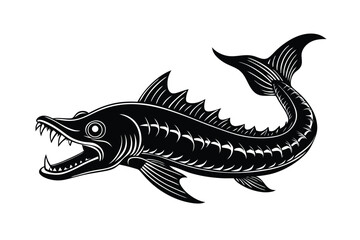 leviathan-vector-illustration-on-white-background 