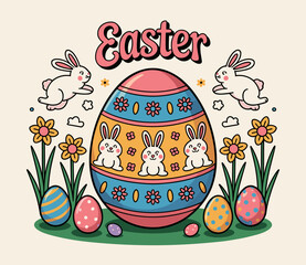 Easter clipart, Easter banner, Easter poster, poster, bunny, rabbit, cute clipart, cliparts, Easter cliparts, Easter png, Easter sublimation, Easter poster, Easter banner, banner, Easter clipart, happ