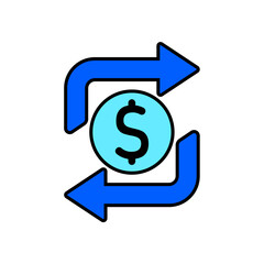 Icon a transaction, isolated against a clean background.