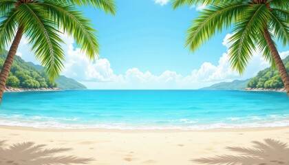Obraz premium Tropical beach paradise view