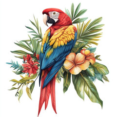 Obraz premium red and yellow macaw