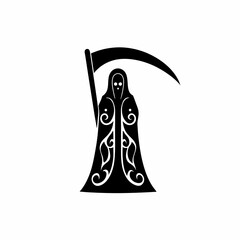 creative details Grim Reaper Icon Vector Illustration
