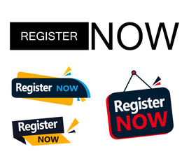 Labels Register Now Social Media HD Transparent eps in Different beautiful colors combination19.ai