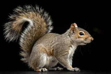 Obraz premium squirrel eating nut