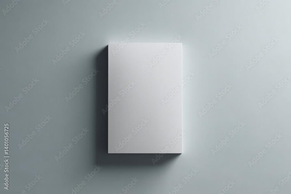 Poster minimalistic mockup of empty frame with ample copy space set against clean monochromatic background