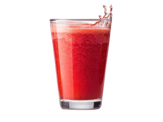 Drinking splashing juice studio cutout background bright colors close-up refreshing concept