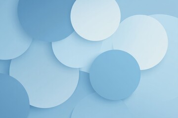 series of overlapping blue and white circles create minimalistic background