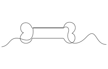 Dog Bone continuous one line drawing