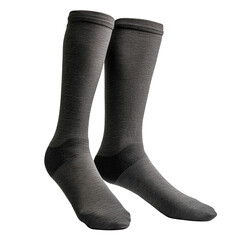 Long Flight Compression Socks on transparent background