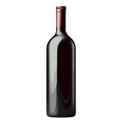 Elegant wine bottle with a sleek design on a neutral background, symbolizing sophistication and quality