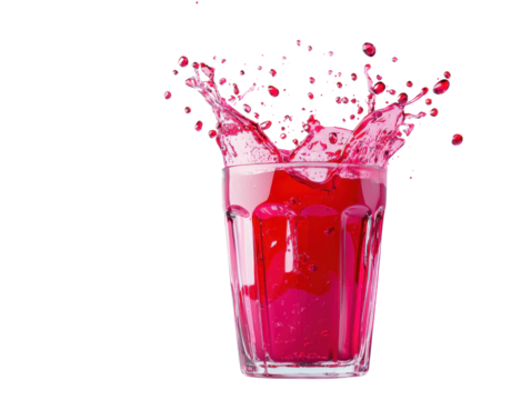 Drinking and splashing juice cutout background high-resolution image creative environment vibrant viewpoint