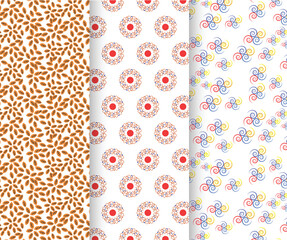Seamless background of  flower seamless pattern with flat style for mockup, fabric, fashion, wallpaper, textile isolated on white background.