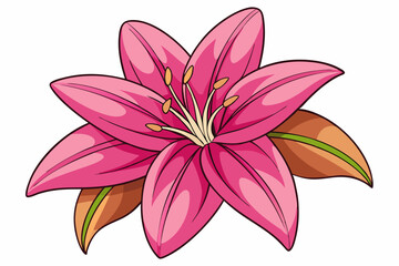 A Flower vector art in illustration on white background