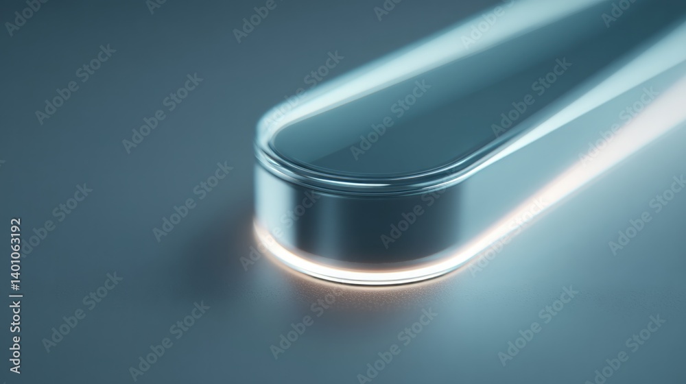 Poster close-up of sleek diagnostic device with clean lines emphasizing minimalistic design set against unc