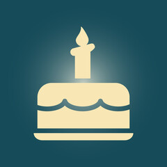 birthday cake trendy icon Ideal abstract vector illustration colorful artwork beautiful design