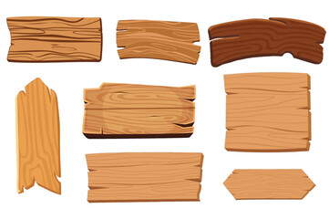 A set of wooden boards and frames in vector format, ideal for restaurant menus, signboards, and vintage-style designs