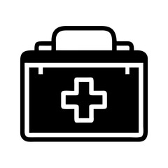 First Aid Kit with Cross Symbol Icon Design