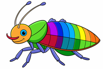vector illustration of a cartoon bug