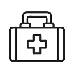First Aid Kit with Cross Symbol Icon Design