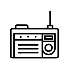 Portable Radio with Antenna Icon Design