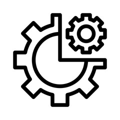 Obraz premium settings gear line icon