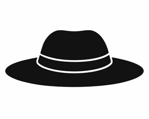 Black Hat Icon for Fashion and Summer Styles