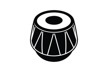 Silhouette art illustration of a tabla.eps