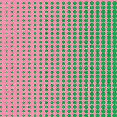 Halftone background. green dotted pattern. Pop art retro style. Backdrop with circles, rounds, dots, design element for web banners, posters, cards, wallpapers. pink color Vector illustration.