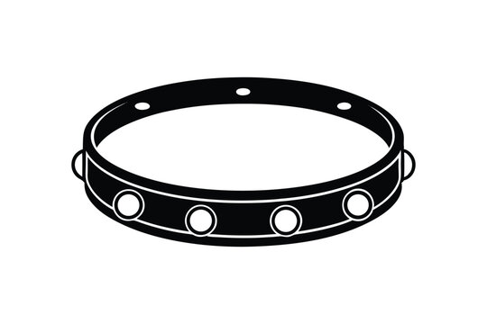 black bracelet with white circles clip art preview