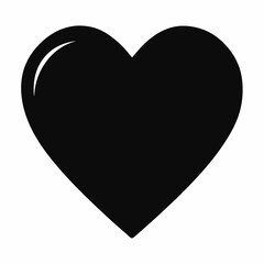 Black Heart Icon for Love and Emotion Themes