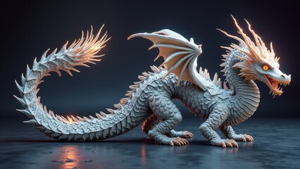 Obraz premium The majestic Frost Dragon