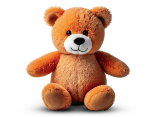 Adorable light brown teddy bear, sitting on white background.  Perfect for children's products, websites, blogs, or greeting cards.  Soft, plush texture adds warmth and charm.