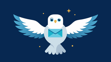 Snowy Owl Delivering Glowing Letters