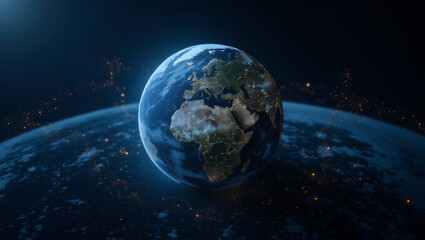 Fototapeta premium Conceptual Visualization: AI Analyzing Global Education Data for Personalized Learning Insights