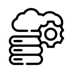cloud computing line icon